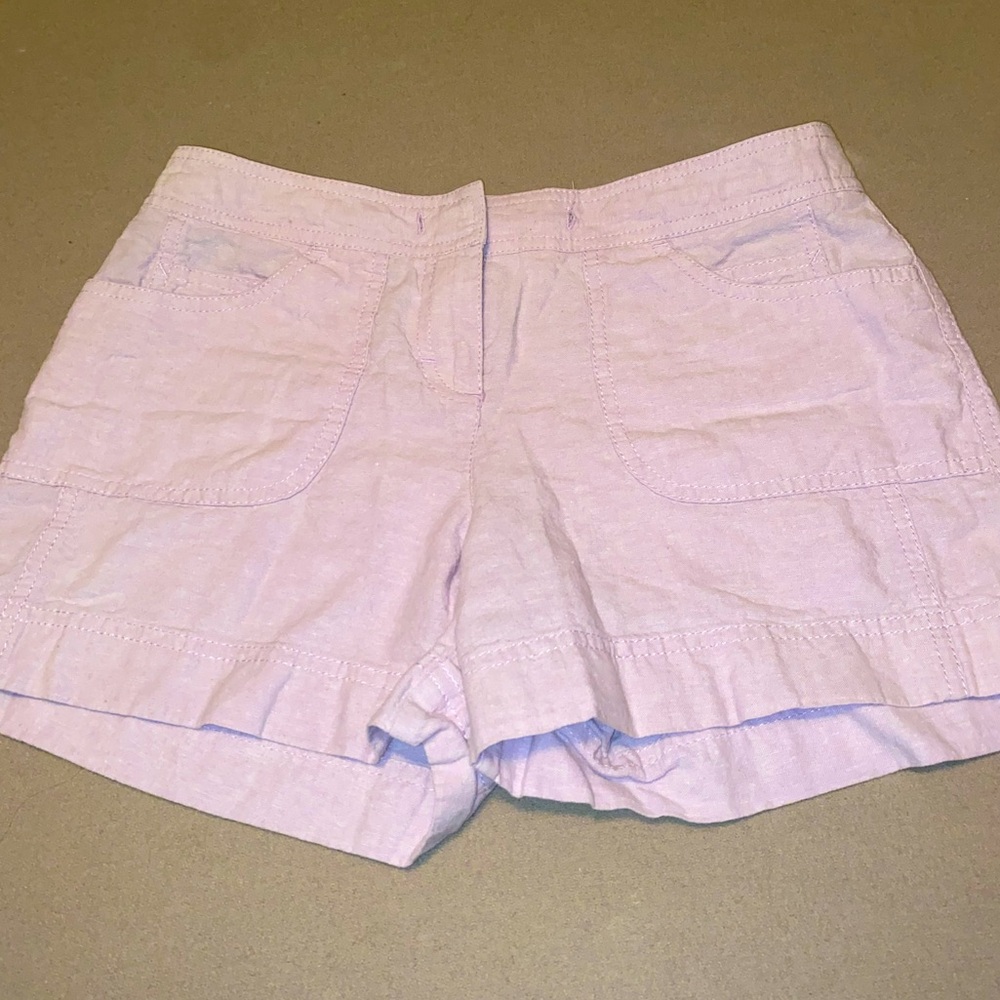 Lilac Linen Shorts, Ann Taylor Loft